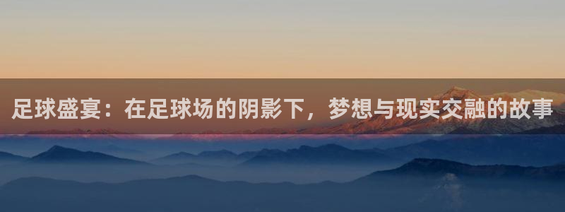 足球盛宴：在足球场的阴影下，梦想与现实交融的故事