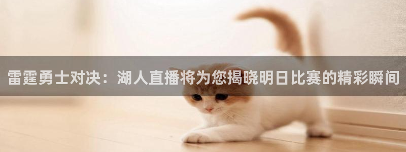 五星体育高清直播：雷霆勇士对决：湖人直播将为您揭晓明日比赛的精彩瞬间