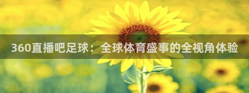 360五星体育在线直播：360直播吧足球：全球体育盛事的全视角体验